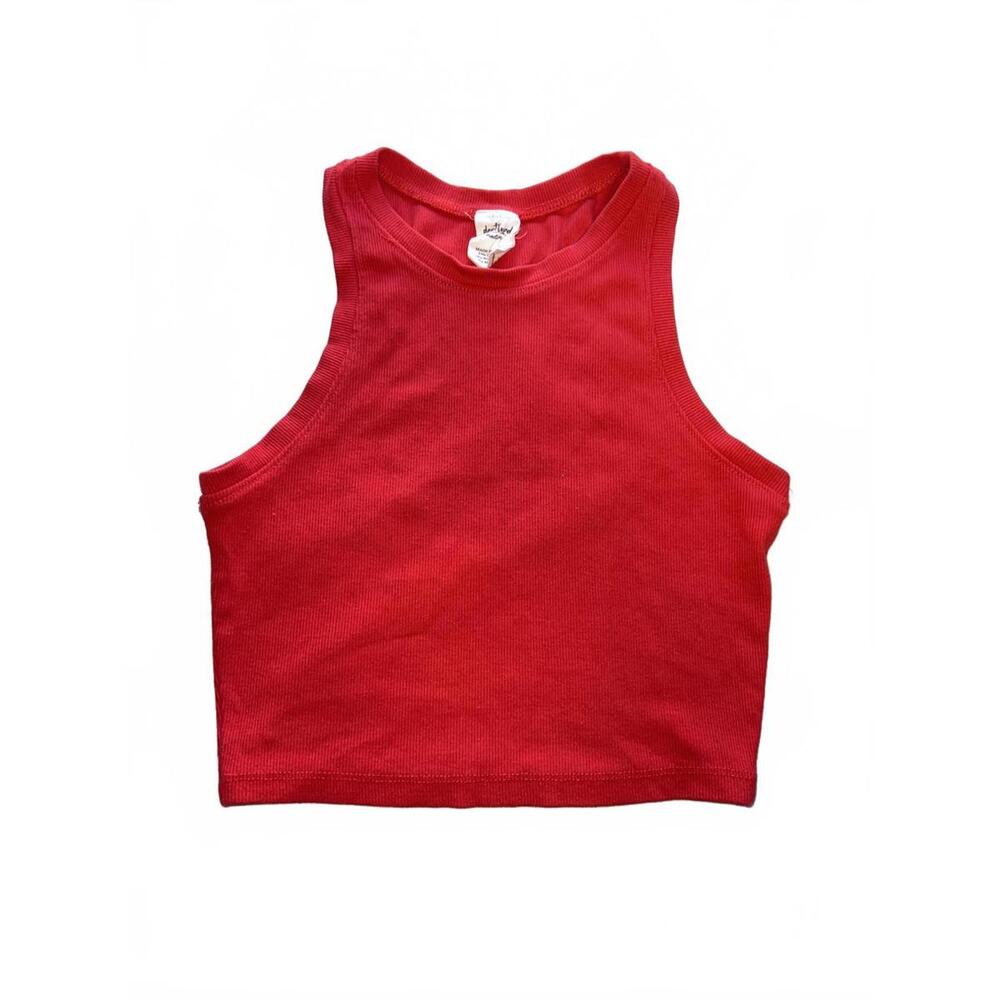 Destined Red Sleeveless Crop Top Medium